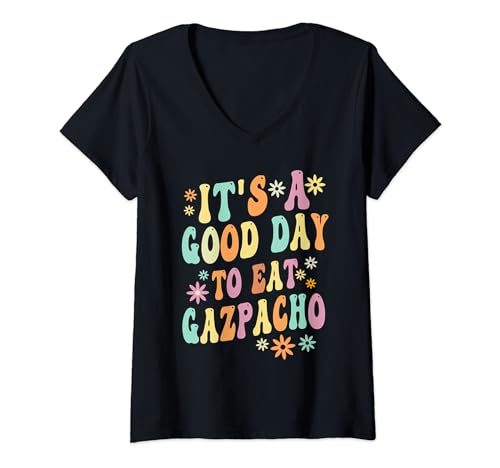 Mujer Gran dicho amante del gazpacho: ama la sopa fría de tomate Camiseta Cuello V