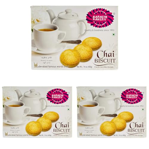 Image of Karachi Bakery Chai Biscuit, 400g (Pack of 3)
