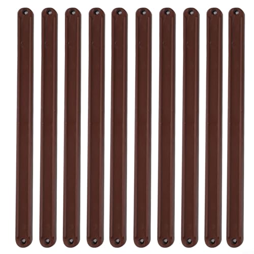10 guías de plástico para cajones, de repuesto, guías de plástico ligero, guías de cajón de fácil instalación (marrón-298 mm)