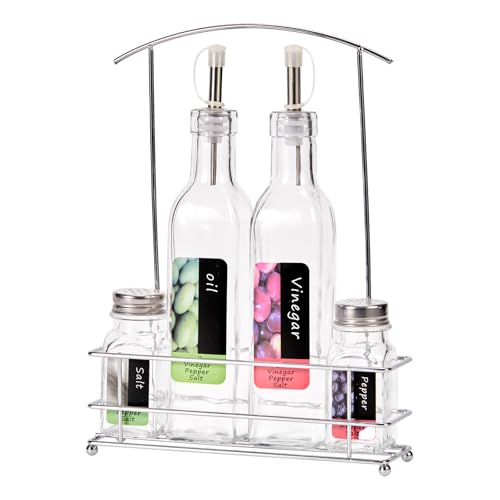 4 Set di menagen Set Sale Pepe Olio Aceto Dispenser con carta da cucina nuovo