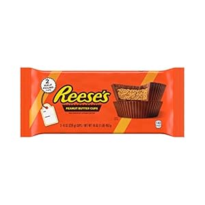 REESE’S Milk Chocolate Peanut Butter Cups Candy, Christmas, 8 oz Treats (2 Count)