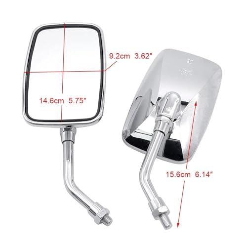 Espejo retrovisor de motocicleta cuadrado con amplio campo visual para Shadow 3