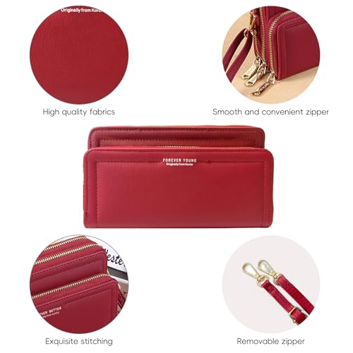 Crossbody Bags for Women, Cell Phone Crossbody Wallet with Card Slots,Trendy Shoulder Wallet with ID Case4