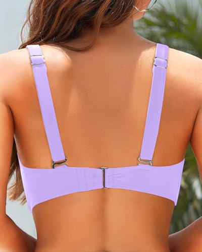 Image of Aqua Eve Women Underwire Bikini Top - Push Up Swimsuit Top Bra Padded Bathing Suit 2026 Twist Front Swimwear