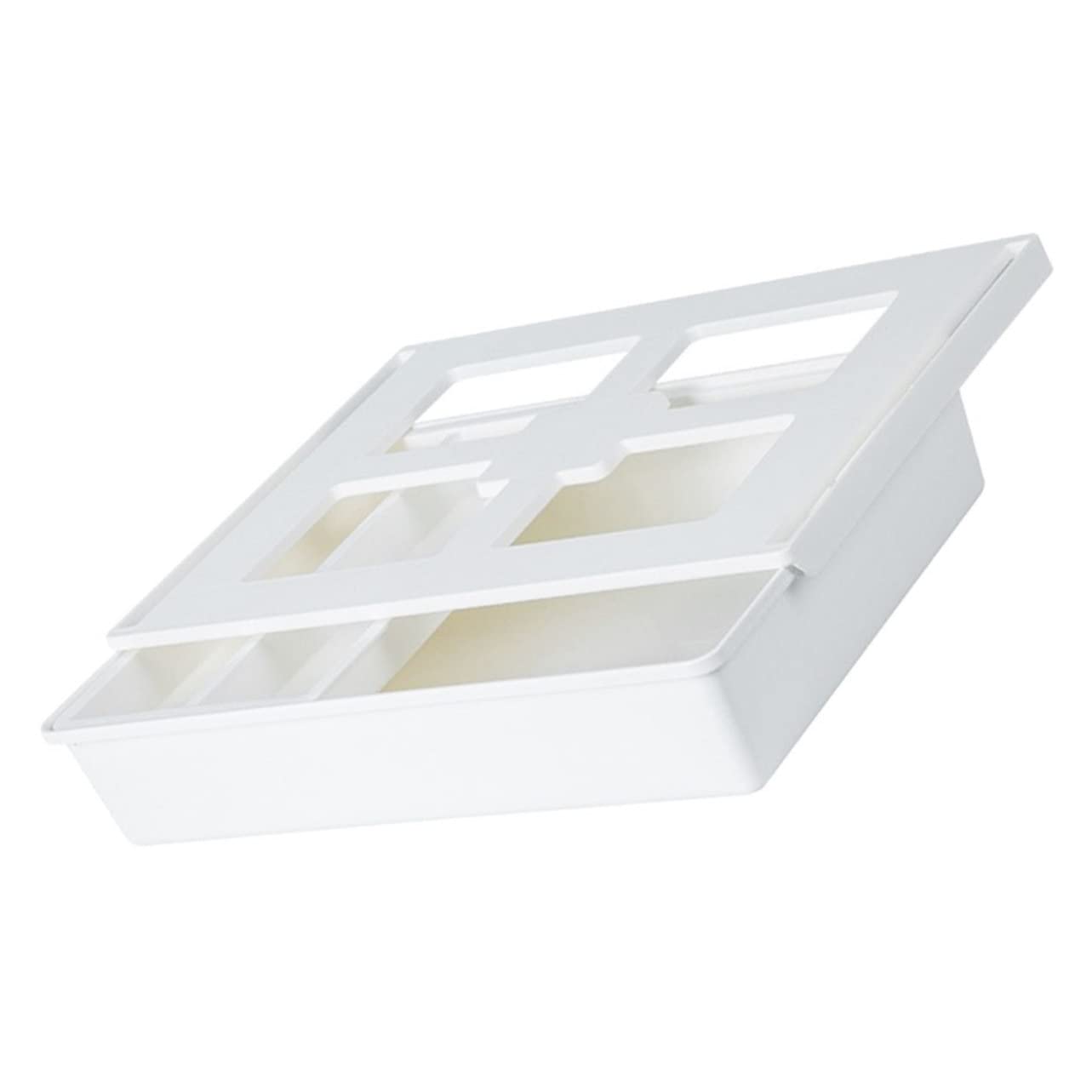 Organizzatore Per Tavolo Separatori Agganciabili Sotto La Scrivania Scatola Porta Oggetti in Plastica Resistente Per Cucina e Ufficio