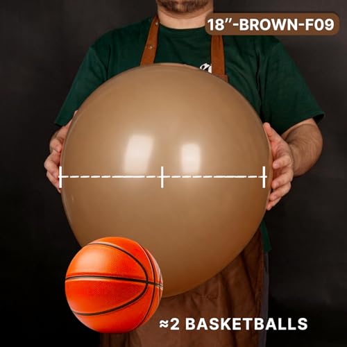 Image of PartyWoo Brown Balloons 20pcs 18 Inch Boho Neutral Coffee Tan Fall Latex Helium Balloons for Wedding Baby Shower Gender Reveal Graduation Safari Woodland Birthday Fall Party Decorations Brown-F09