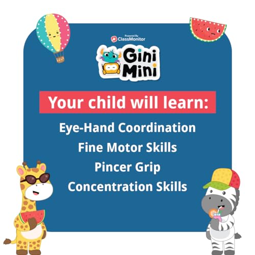 Image of GiniMini Lacing Activity Toy for Kids 2 3 4 Years | Enhance Motor Skills, Hand-Eye Coordination, Screen-Free, Creativity, & Imagination | Return & Birthday Gifts for Boys & Girls
