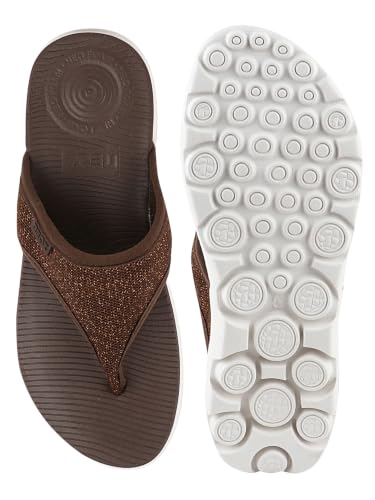 Image of URJO womens Trend-1 Women's Flipflops With Levirex for 40% Less Pressure Arch Support & Anti-skid Comfort By Neo Slipper