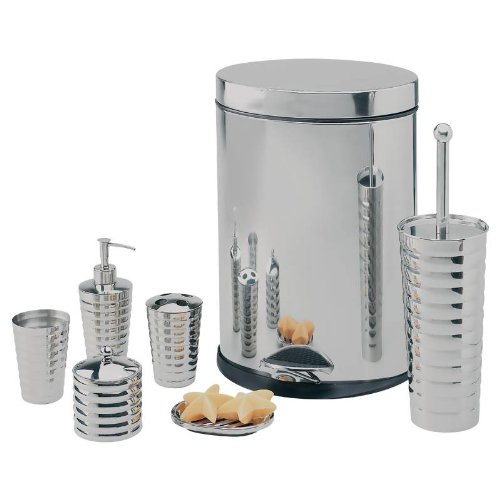 Wyndham House 7pc Stainless Steel Bathroom Set Home & Kitchen