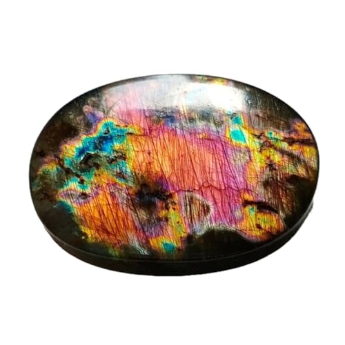 Labradorite violette naturelle véritable cabochon ovale pierre d'inspiration pour bijou poétique