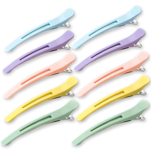 Set de 10 Pinzas de Peluquería Profesionales Antideslizantes miniatura 1