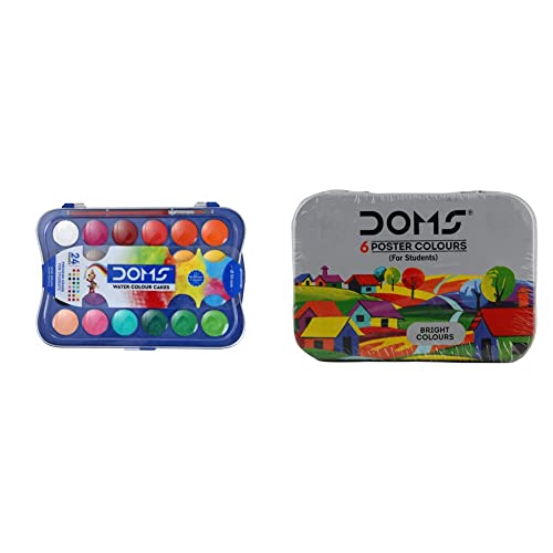 DOMS Water Color Cakes 24 Shades (30 mm) & Doms Poster Colours - Multicolour (6 Shades) (B0BPWS9WP9) Amazon Price History, Amazon Price Tracker