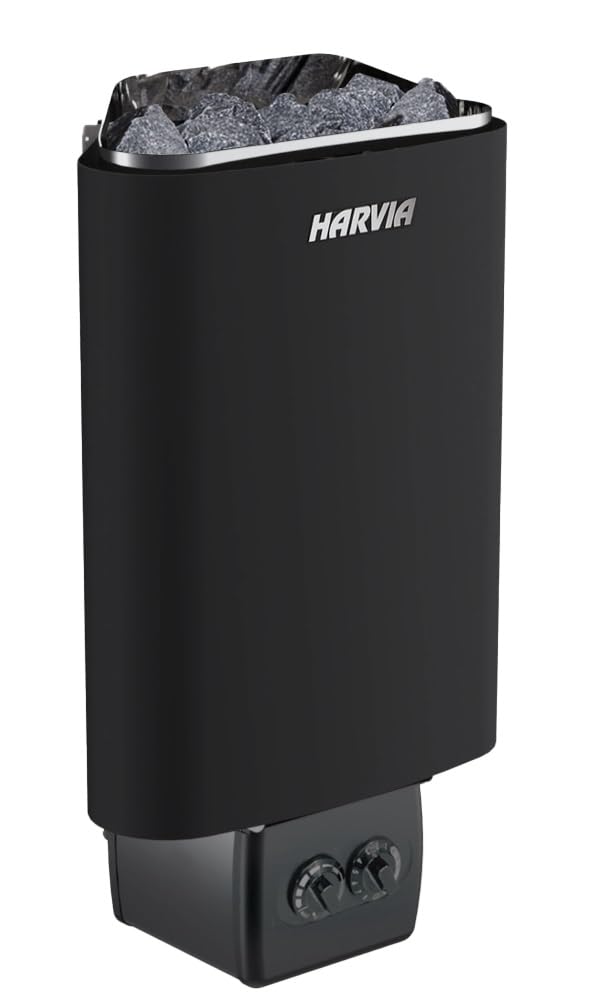 Harvia Delta D23 2,3 kW Black forno per sauna con controllo integrato Riscaldatore per sauna Nero