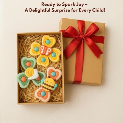 Image of Toy Imagine Insect-Themed Suction Spinner Toys for Babies & Toddlers - Fidget Toys for Kids 0 to 5 Years - Travel-Friendly Baby Toy (Insect-Themed-1)