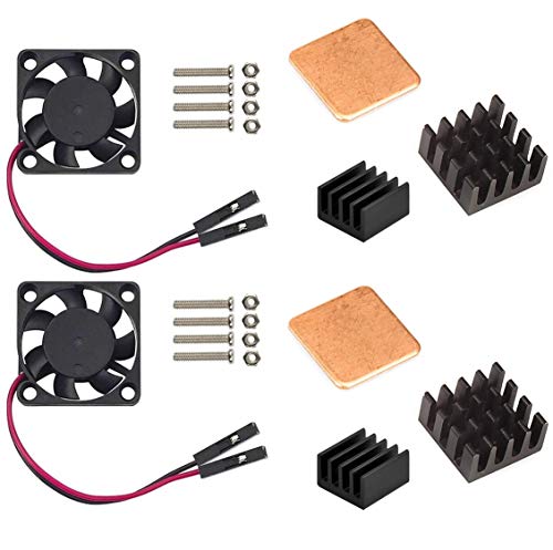 Easycargo Raspberry Pi 4, Pi 3 B+ Heatsink Fan Kit, Cooler Raspberry Pi