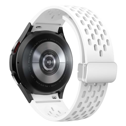 Bracelet silicone pour Samsung Galaxy Watch 7 6 5 4 avec boucle magnétique sans espace