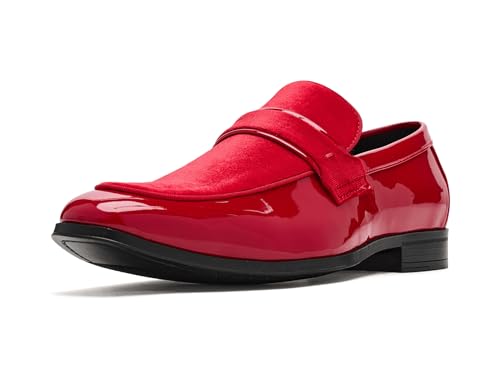 Stacy Adams Mens Spratley Saddle Slip-On Red 11 Medium