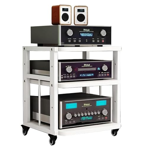 XingLi Media Storage Cabinet, 4 Tier Audio Video Media Stand Cabinet Height Adjustable CD Player Stand Stereo Component Storage Cabinet,for Home/Office/Theater(Color:B)