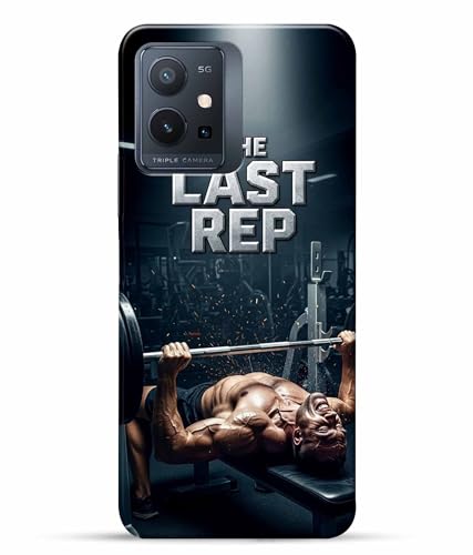 Image of Last Rep Gym Motivation Quotes Printed Hard Back Case Cover & Compatible for Vivo T1 5G | Vivo Y75 5G | Vivo iQOO Z6 5G (Multicolor) - D1808