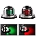 LEANINGTECH One Pair Marine Boat Yacht Light 12V Stainless Steel LED Bow Navigation Lights Pontoons Sailing Signal Lights