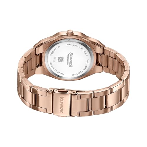 Image of Sonata Jashn with Quartz Analog Rose Gold Dial Rose Gold Strap Women's Wedding Watch - 87121WM02