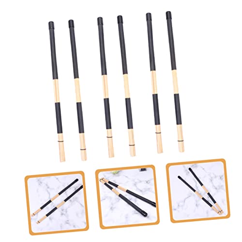 Drum Brushes and Sticks 3 Pair Drum Stick Set Snare Sticks Musical Instrument for Drummers miniatura 7