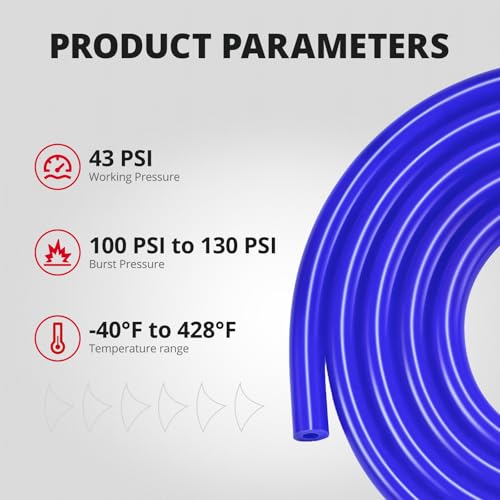 Image of EVIL ENERGY 5 /32 1 /4 5 /16 3 /8 Silicone Vacuum Tubing Hose Line Kit 5FT 4PCS 130PSI Max Pressure Blue (4mm 6mm 8mm 10mm)