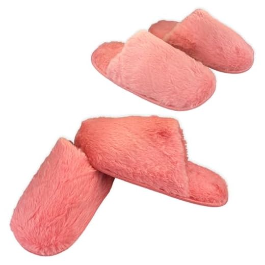 Pantufa Feminina Tam. 38/39 Chinelo Para Dormir Quarto casa Macio Confortável Flexível e Aquecida infantil adulto Lisa Rosa Pink