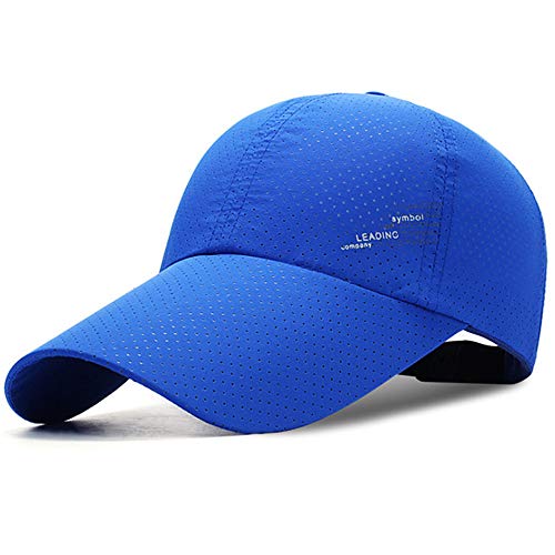YEKEYI Outdoor Quick Dry Baseball Cap with Long Bill,UPF 50+ Sun Hats for Men and Women Blue