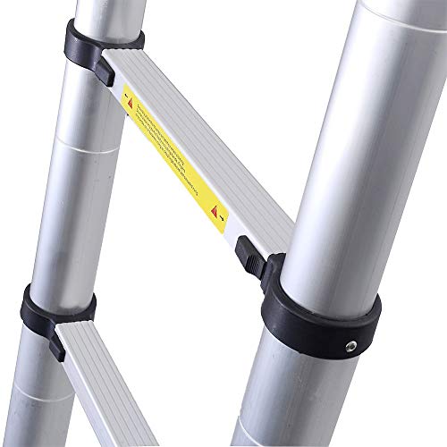 Telescopic Ladder Aluminum Extension Telescoping Ladder Foldable Extend and Climb Ladder EN131 Standard(4.5M/15Ft)