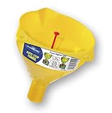 Wirthco 32027 Funnel King Auto Stop Polypropylene Funnel, 16 Oz, Yellow