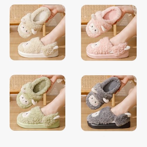 JUTONGCHANGCute little goat slippers, men's women's indoor warm slippers, winter slippers, women's home slippers, parent-child creative slippers4
