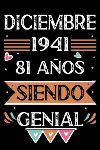 CUADERNO, Diciembre 1941, 81 Años Siendo Genial: Libro de visitas, cuaderno, 110 páginas de felicitaciones, idea de regalo, regalo Para la esposa, novia, mujer, La madre