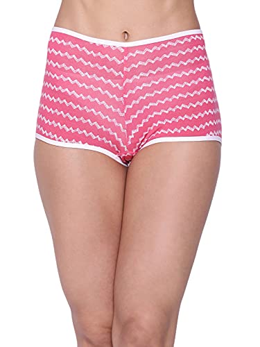 Image of Clovia Women's Cotton Mid Waist Chevron Print Boyshorts