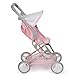 JC Toys - Berenguer Boutique | Fashionable Stroller with Canopy and Storage | Simple Folding |Pink Floral Collection | for Dolls up to 18