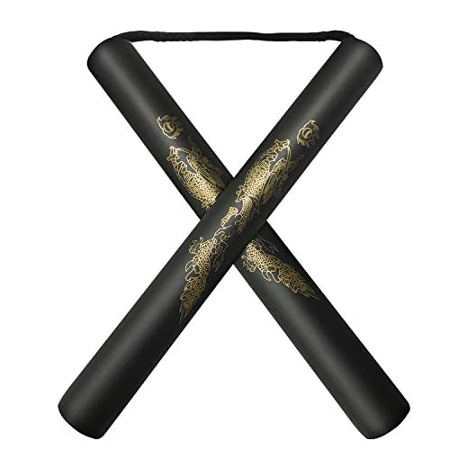 zalani Nunchucks Nunchakus-Foam Safe Rubber Martial Arts Nunchakus for Kids/Beginner Practice(Black-Single)