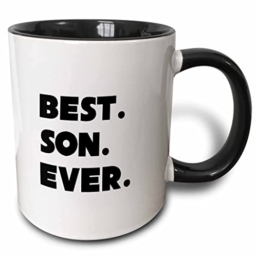3dRose mug_192748_4 Best Son Ever - Two Tone Black...