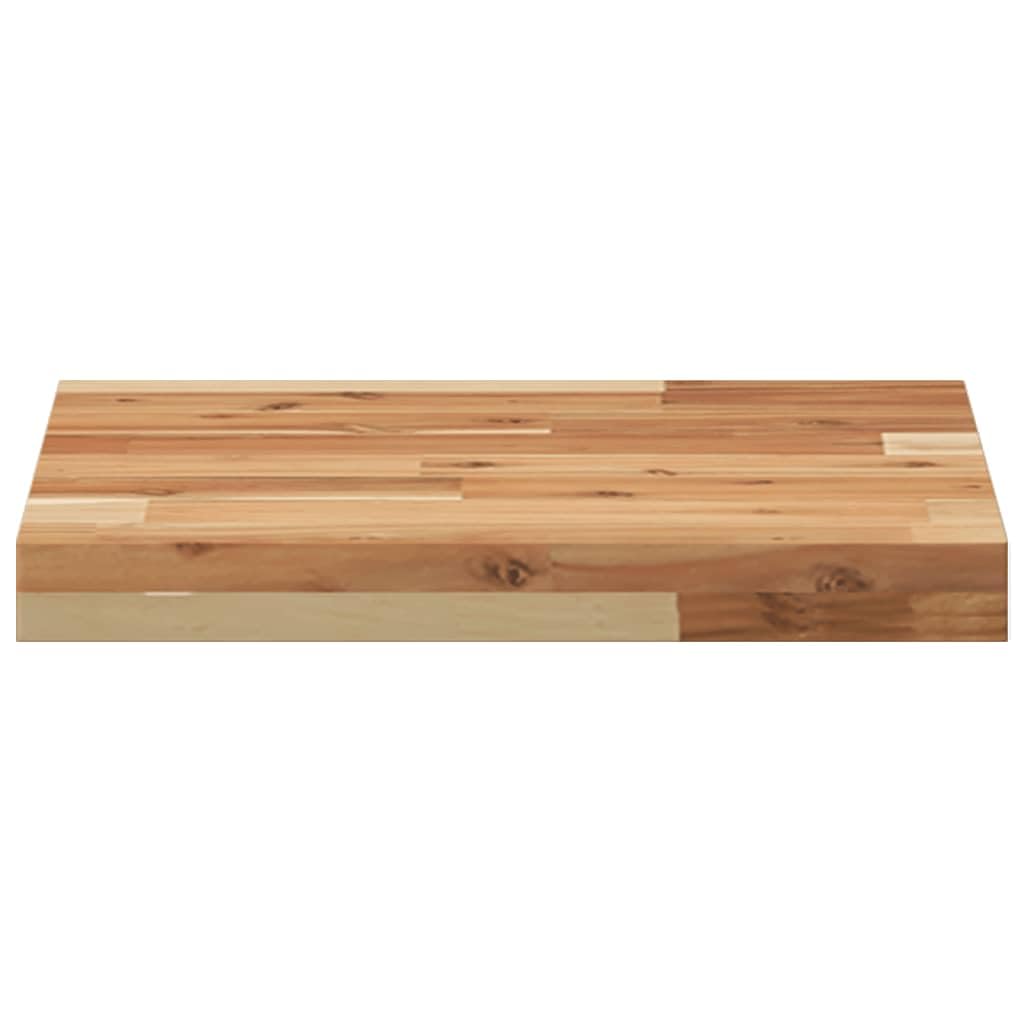 Générique Quadratische Tischplatte aus massivem Akazienholz, 40 x 40 x 4 cm, robuste und stabile Tischplatte für Essen, Beistelltisch oder niedrig, leicht zu reinigen mit einem feuchten Tuch