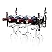 Portabottiglie Vino Metallo, Portabottiglie in Vetro, Scatola per Vino da Parete, Scaffale Metallo Vino Accessori, Scaffale per Vino Sospeso, for Luogo Vino e Bicchieri da Vino, Bronza