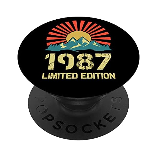 Born In 1987 Edición Limitada 1987 Cumpleaños Popsockets 1987 PopSockets PopGrip Intercambiable