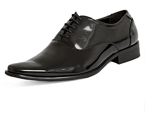 Dobell Mens Black Oxford Patent Dress Shoes Contemporary Style-11