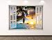 West Mountain Sunset Beach Wall Decal Art Decor 3D Window Tropical Ocean Sticker Mural Kids Room Custom Gift BL309 (22