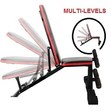 Image of BodyFit Fitness New Multi Adjustable Exercise Incline Bench | Full Body Workout | Foam Soft Padding | Bench Press | Heavy Solid Steel, 250 Kg