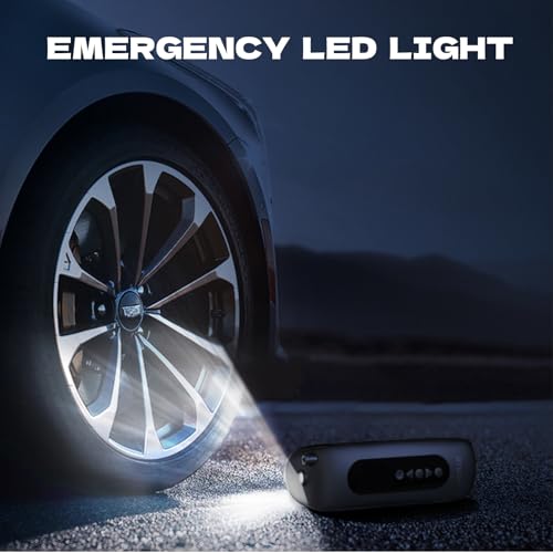 CYCPLUS Luftpumpe,12V DC/AC 2-in-1 Reifeninflator, Max I50PSI Automatische Abschaltung Elektrischer Kompressor Tragbar Fahrradpumpe Mini Reifenpumpee, 2X schnelles Aufpumpen für Autos