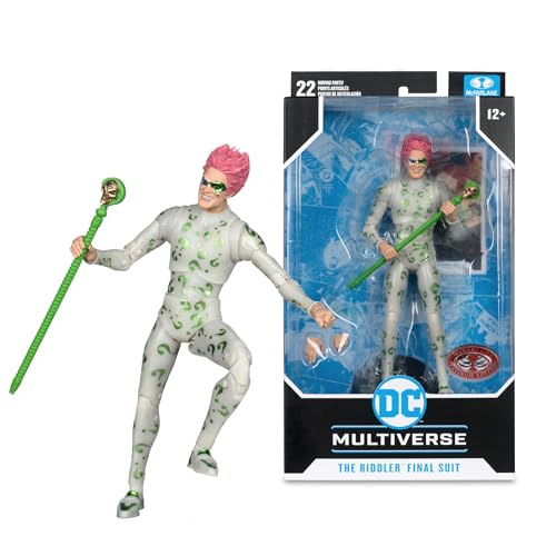 McFarlane DC Multiverse The Riddler Final Suit (Batman Forever) 7 Action Figure Toys (Red Platinum Edition)