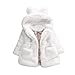 Mbby Cappotto Ragazze Invernale, 6-24Mesi Capispalla con Cappuccio Orecchie di Coniglio E Cerniera in Pelliccia Sintetica Caldo Leggero Addensare Antivento Giacche Imbottito Piumino Giubbotti