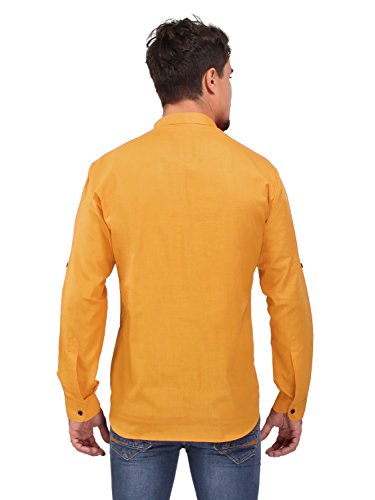Image of Rajubhai Hargovindas Men's Linen Straight Short Kurta
