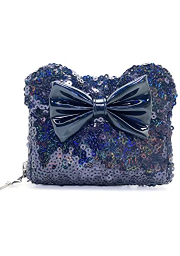 Loungefly X LASR Exclusive Disney Celestial Dreams Black Holographic Sequin Minnie Zip Wallet - Cute Wallets Fashion Cosplay Disneybound