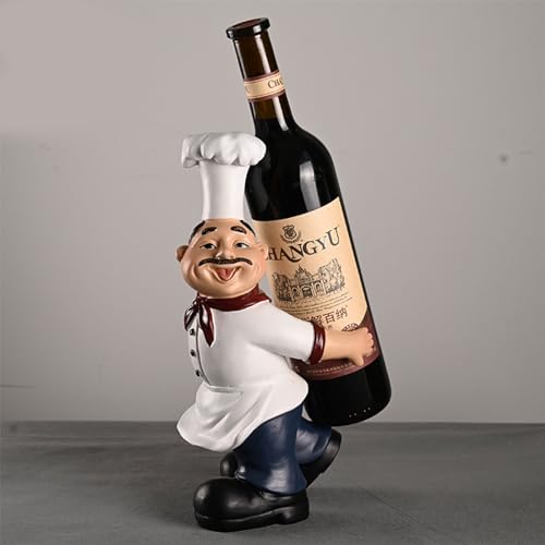 Étagère décorative pour bouteille de vin style chef de restaurant - 4