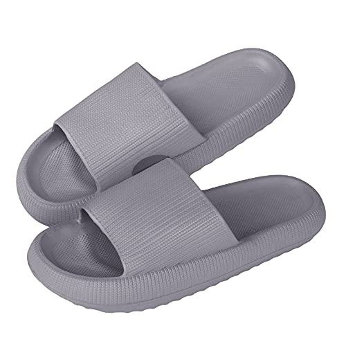 RXLLDOLY Damen Herren Badeschuhe Badeschlappen Slippers Unisex Sommer Streifen Cloudyzz Schlappen Hausschuhe Home Slippers rutschfeste Pantoletten Gartenschuhe Pantoffeln Strand Sandalen Cover